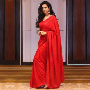 Chemisier rouge élégant à paillettes pour filles et dames, nouvelle collection, Georgette, broderie de haute qualité, pour fête de mariage - Product Image 6