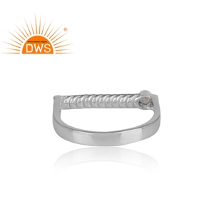 Round Cut Natural Labradorite Gemstone <b>Ring</b> Jewelry <b>Set</b> Handmade Twisted Fine <b>Silver</b> Abstract <b>Ring</b> Jewelry Manufacturer - Product Image 4