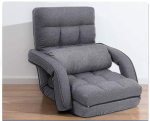 Chaintriho — canapé pliant réglable à 42 positions, fauteuil de jeu, avec accoudoirs et oreiller rembourré, pour salon, S81879 - Product Image 2