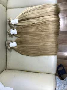 Gran oferta 2023, extensiones humanas, doble trama de pelo liso, pelo de color rubio Piano, pelo de trama macsara - Product Image 2
