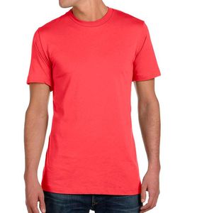Bella Canvas Unisexe Respirant Coton Tee Hommes Rouge À Manches Courtes Sport Cou T-Shirt Uni Blanc Top - Product Image 4