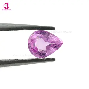 7x 5毫米梨切面切割松散宝石戒指100% 天然粉色蓝宝石宝石商店在线批发商和制造商