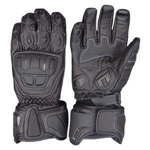 Gants de course pour moto, nouveau, noir, en cuir de vache, protection contre les blessures, avec Logo, - Product Image 1