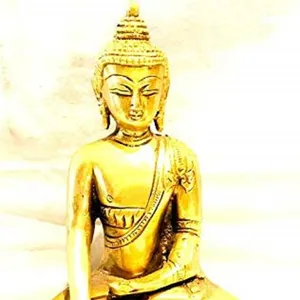 Экзотическая статуя Будды из Индии, 8 дюймов, латунная статуя с Kalash