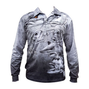 Camisas de pesca de secado rápido UPF 50 de alta calidad, 100% de poliéster, manga larga, ropa de rendimiento, protección solar de talla grande UPF 50 Sun - Product Image 4