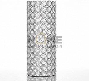 Florero de metal moderno dorado con hojas de flores esmaltadas de lujo para el hogar decorativo para fiesta y mesa de centro de mesa boda florero a la venta - Product Image 3