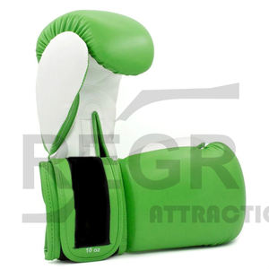 Guantes de boxeo de cuero PU para entrenamiento, a la moda, para artes marciales, negro y rojo, OEM Logo, Material de Color tailandés, para adultos y personas - Product Image 2