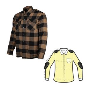 Camisas de franela a cuadros informales a la moda de ajuste europeo OEM, hilo teñido con protectores antiarrugas aprobados por CE - Product Image 1