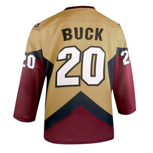 Camiseta de hockey sobre hielo de diseño personalizado de poliéster 100% de nueva moda de alta calidad para adultos ropa deportiva OEM con camiseta con nombre de equipo - Product Image 2