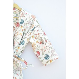 Robe Kimono à imprimé Floral pour femme, vêtement de plage bohème avec ceinture - Product Image 3