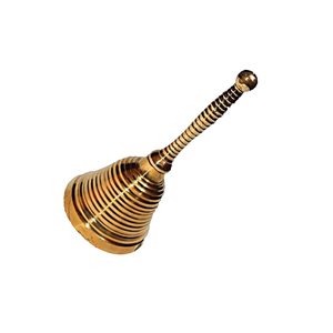 Clochette en laiton style vintage, fait à la main, de styliste de qualité supérieure pour décoration de la maison, cloche en laiton Pooja - Product Image 2