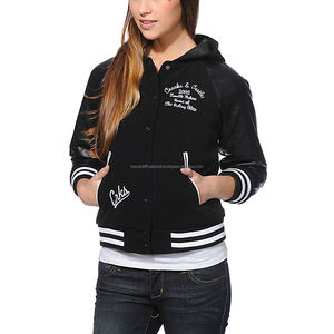 Chaqueta Sexy recortada con bordado personalizado, ropa de moda, ajustada, color negro, HIVJ57 - Product Image 1
