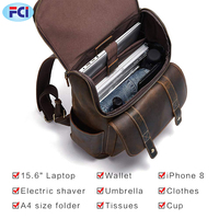 Nouveau Sac à Dos Unisexe en Cuir Véritable de Vachette, Imperméable, Souple, de Haute Qualité, Style Décontracté et Tendance, avec Fermeture Éclair