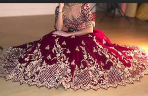 Atiya libas อินเดีย/ปากีสถานชุดเจ้าสาวแบบดั้งเดิม lehenga choli ชุดเดรสปักลาย zarzi สำหรับงานแต่งงาน - Product Image 2