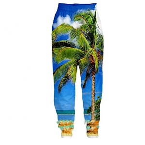 Wholesale 100% Polyester Custom Sublimation Printing Men Slim Fit Sweatpants Women's Pants & Trousers - Product Image 1