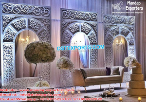 Décorations de mariage anglaises tendance, dernières nouveautés : Panneau mural à bougies en fibre, toile de fond de mariage arabe avec cadre à bougies en fibre, Australie - Product Image 5