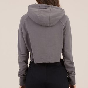 Nouveaux sweats à capuche courts à manches longues avec Logo personnalisé pour femmes - Product Image 3