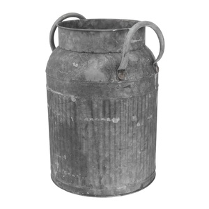 Vase à fleurs indien de qualité super fine fait à la main élégant en métal galvanisé et jardinière en fer maison jardin décoratif à bas prix - Product Image 1