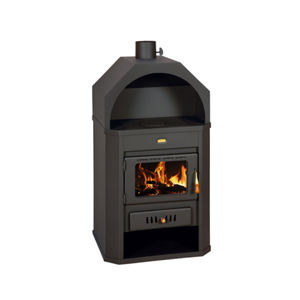 Cheminée à bois au Design moderne offrant une efficacité de 73.63%, combustion du bois, 650x550x1160mm, livraison gratuite - Product Image 1