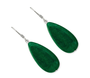 ต่างหูเงินแท้ 925 ประดับพลอยออนิกซ์สีเขียวธรรมชาติ |   เครื่องประดับทำมือคุณภาพสูง |   ผู้ผลิตเครื่องประดับสั่งทำขายส่ง - Product Image 3