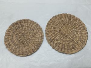 Luxury Style <b>Round</b> Shape Seagrass Wall Placemat Antique Water Hyacinth Braided Rattan <b>Tablemats</b> for Home Kitchen Decor - Product Image 4