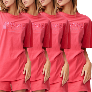 Camiseta personalizada Premium Season 2.O con bordado de manga corta color rosa para niñas, tela de algodón puro, camiseta informal de marca. - Product Image 6