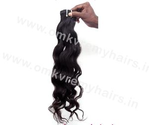 Venta al por mayor de calidad superior sin procesar virgen indio Remy extensiones de cabello 10 "-36" de longitud de la máquina de doble trama de cabello humano - Product Image 5