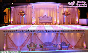 Wedding Crystal Round Mandap with Open <b>Stage</b> Latest Wedding Crystal Shiny Mandap <b>Stage</b> Set Stunning Wedding Mandap <b>Stage</b> Set - Product Image 5