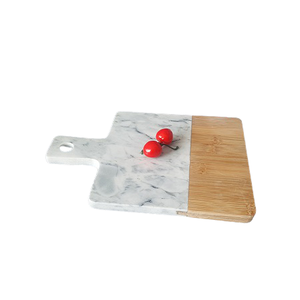 Planche à découper de forme ronde de qualité supérieure Planche à découper de légumes en marbre et en bois pour la cuisine - Product Image 4