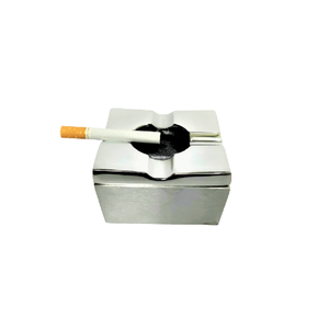 Usine de gros en aluminium de qualité supérieure personnaliser cendrier métal nickelé cendrier portable cendriers à cigares pour la maison et le bar - Product Image 4