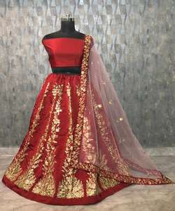 Fantaisie prix de gros indien et pakistanais vêtements lourds Lehenga Choli avec broderie séquence travail Dupatta pour mariage porter alphanumero - Product Image 4
