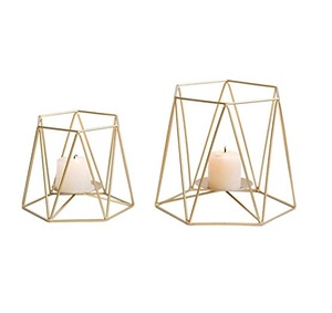 Vintage <b>Black</b> Finished Geometric Metal Candle <b>Holder</b> Manufacturer and Exporter Custom Shape Geometric Metal Candle <b>Holder</b> - Product Image 6