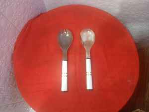 NOORBABA INTERNATIONAL-Conjunto de cuchara de ensalada de cuerno de búfalo ecológico de la mejor calidad, artesanías naturales de estilo animal pulido - Product Image 5