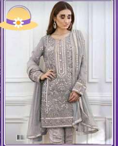 Costume brodé noir de qualité supérieure, 4 pièces, style Kurti, pakistan, Salwar, Kameez - Product Image 6