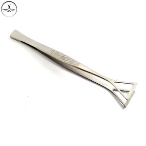 Pince à épiler Caesar à tête large, finition brillante / mate, 20,5 cm, en acier inoxydable, pour piercing, outils professionnels en gros - Product Image 5