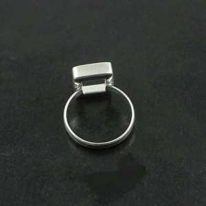 19 MM Square Collet Cup Ring Yellow Gold Plated 925 Sterling Silver Without Gemstone Blank Setting Ring Fine Jewelry For <b>Women</b> - Product Image 6