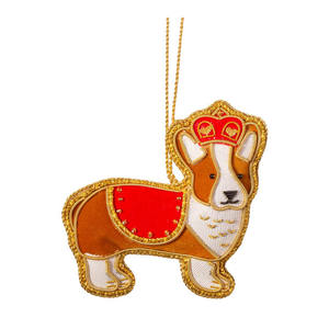 Ornement suspendu de noël, petits chiens Zari, magnifiques plantes - Product Image 1