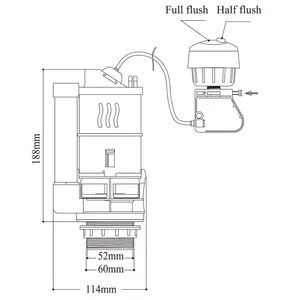 Di alta qualità wc serbatoio wc a doppia valvola di scarico meccanismo cisterna