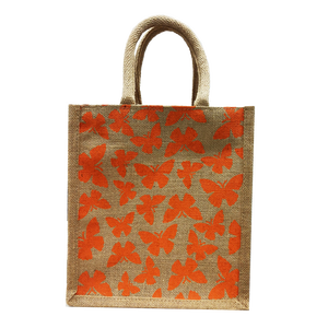 Bolso de mano informal, bonitas bolsas de yute, Asa de cordón acolchada, cierre de cremallera estampado a la moda, cadena de dos correas fabricada en Bengala Occidental, India - Product Image 3