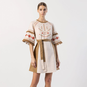 2021 nueva llegada vestido de bordado ucraniano Floral Vintage para mujer diseño Natural ecológico transpirable de alta calidad para - Product Image 1