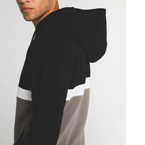 450 GSM Hombres Amarillo Multi Colorblock Logo Hoodie & Jogger Pants Set Colorblock Fleece Hoodie & Sweat Pants Set Chándal Conjuntos - Product Image 4