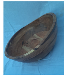 Bol de service en bois d'acacia fait à la main de haute qualité avec cuillère écologique pour hôtels et restaurants avec couvercle durable - Product Image 3
