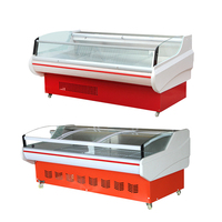 Solution de vente au détail commerciale |   Économie d'énergie |   Vitrine Réfrigérée pour Poulet et Poisson de Supermarché avec Compresseur de Refroidissement par Air