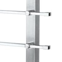 Balustrades en acier inoxydable 304 316 à poteaux carrés avec rampe supérieure ronde pour escaliers, terrasses et balcons