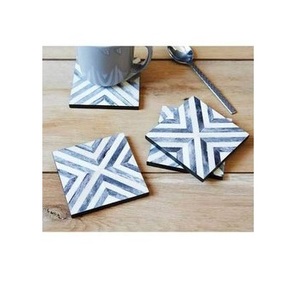 Sous-verres de café réutilisables Offre Spéciale napperon décoratif d'incrustation d'os de bureau et de maison pour l'affichage de jus de thé de petit déjeuner pour des tables - Product Image 1