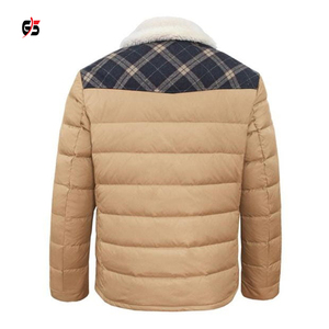 New Design Puffer Jacket Turn Down Fur Collar Men's Clothing Single Breasted Closure Custom Logo Print Full Sleeves OEM Product - Product Image 4