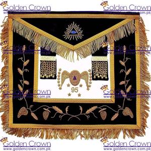 Masonic Scottish Rite 95th Degree <b>Apron</b> <b>Black</b> Velvet | Masonic Regalia <b>Apron</b> Supplier - Product Image 4