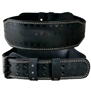 Ceinture de gymnastique d'haltérophilie en cuir de vachette véritable de Power Fitness Support dorsal personnalisé avec boucle en cuir PU large et résistant - Product Image 2