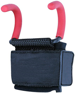 ตะขอยกน้ำหนักออกกำลังกายสำหรับออกกำลังกายร่างกายทำจากพลาสติกมีสายรัดข้อมือ - Product Image 1