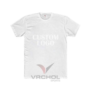 Camiseta personalizada de algodón con cuello redondo para hombre, ropa informal de talla grande para gimnasio, Camiseta estampada de manga corta con diseño bordado - Product Image 3